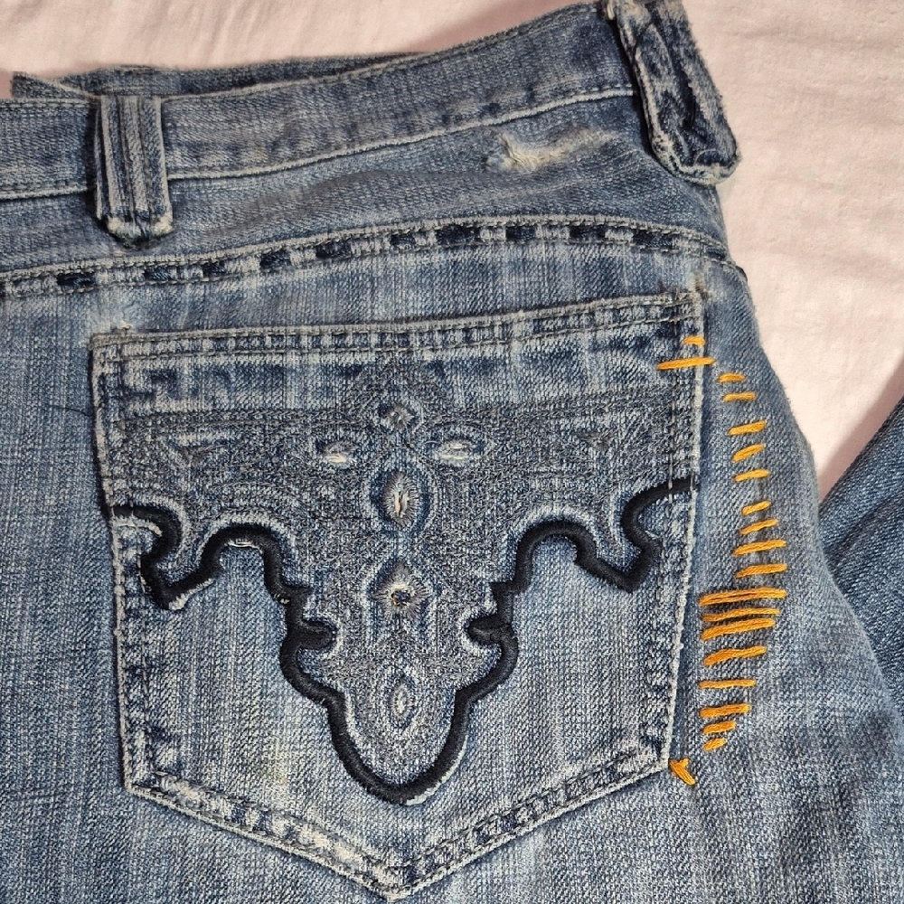 Polo Ralph Lauren Blue Boyfriend Jeans with Red Accents - Picture 11 of 16